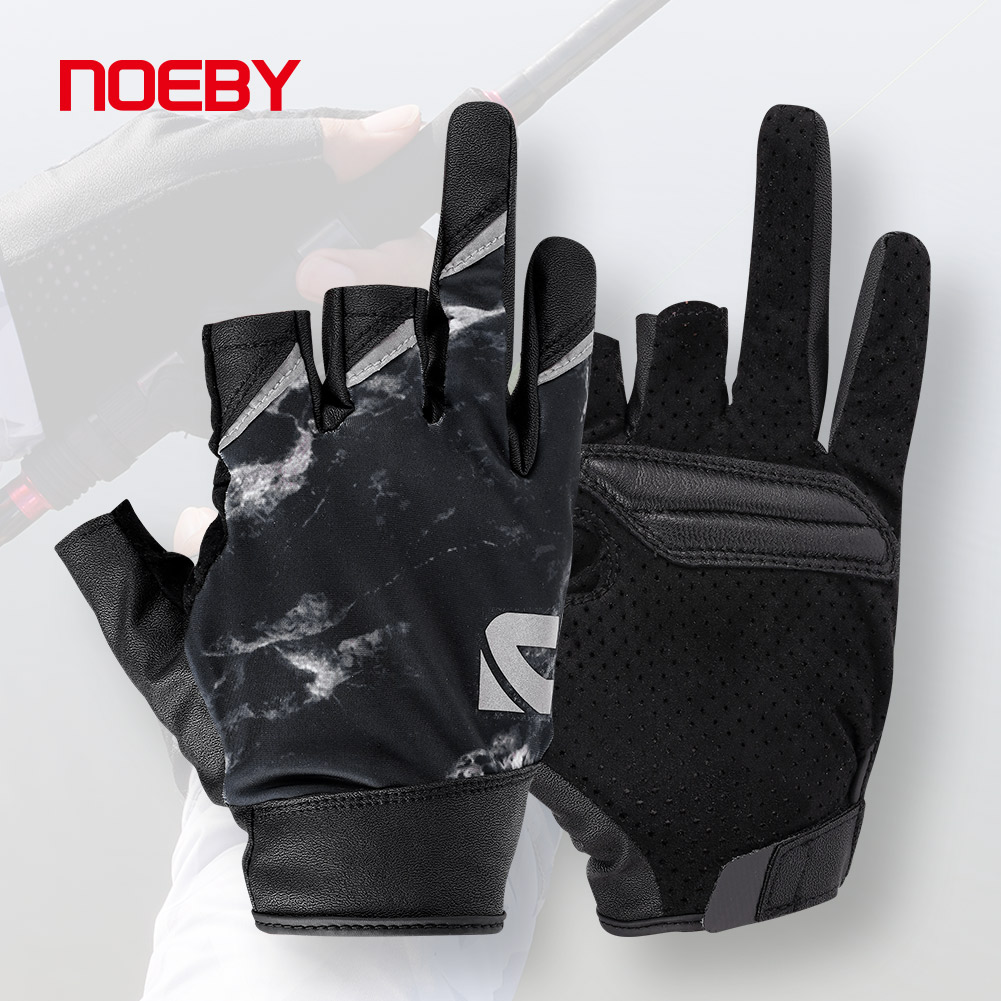 Fishing Boat Oar - Noeby-ハーフフィンガーフィッシング用グローブ,日焼け止め,速乾性,滑り止め,超薄型,アウトドアスポーツ用,upf50