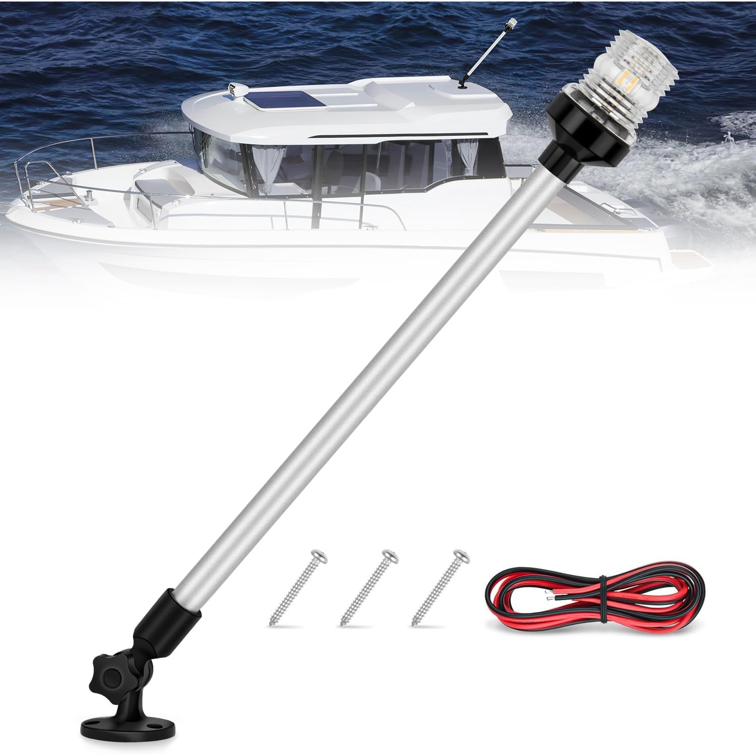 ニライトマリンボート船尾灯24インチホワイト折りたたみ式アン - Fishing Boat Anchor のレビューと価格