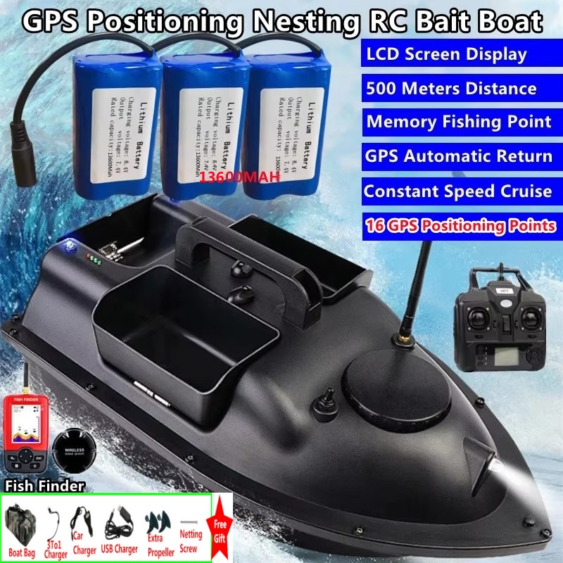 ソナーファインダー16 GPS自動帰還RCフィッシングベイト - Fishing Boat Depth Finder のレビューと価格